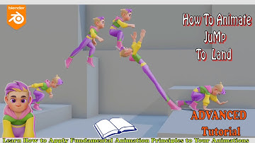 Advanced Character Jump & Land Animation Tutorial in Blender : Step By Step #tutorial