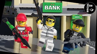 Road Mayhem Police Crazy Bank Robbery TNT BOMB Squad SWAT Lego K9 Unit Junkyard Car Chase Movie