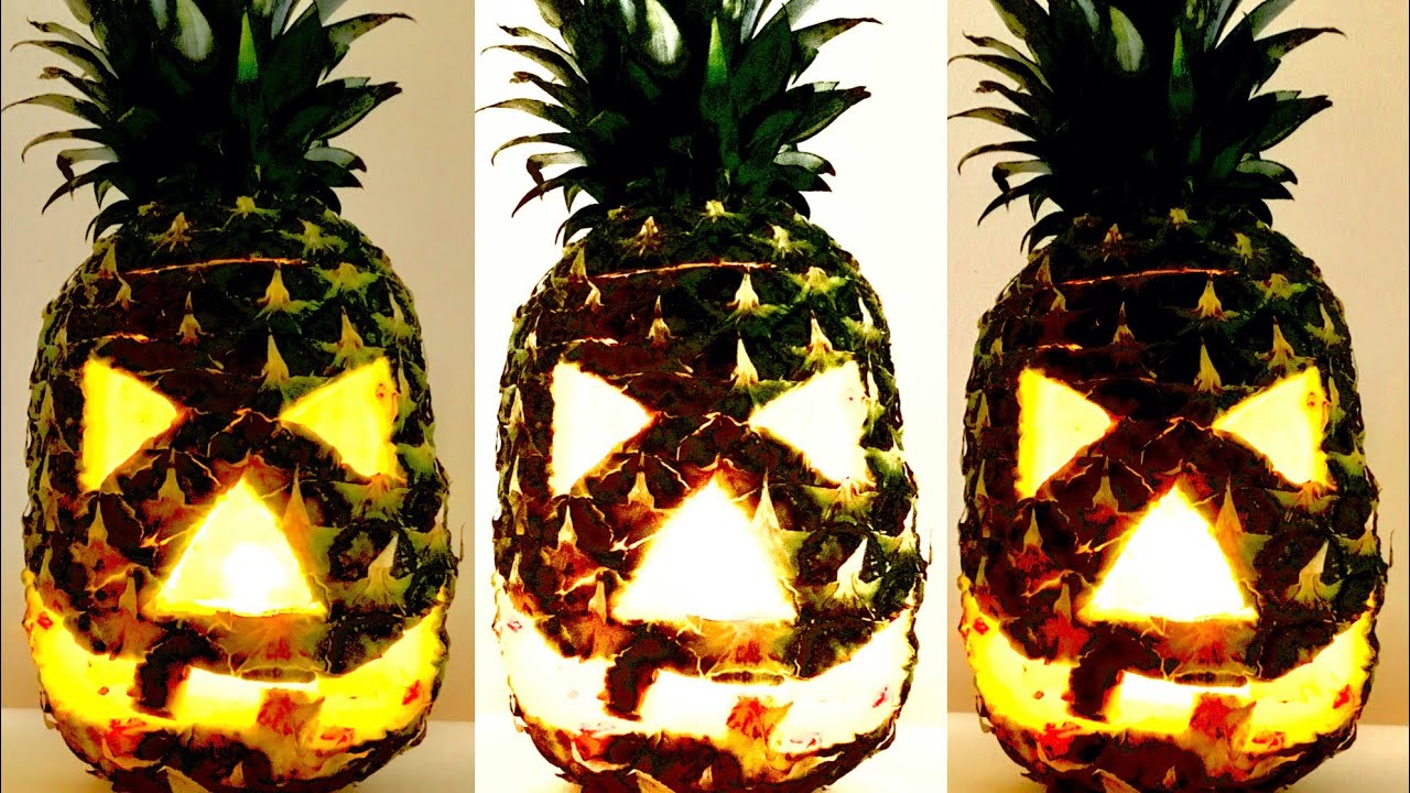 Pineapple Carving Halloween 