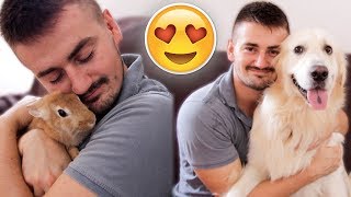 Hugging My Rabbit and Dog for Too Long [FUNNY REACTION] 😂