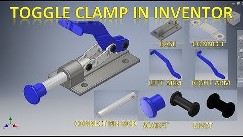 Toggle Clamp in Autodesk Inventor || Autodesk Inventor Assembly Tutorials || Inventor 3d Drawing