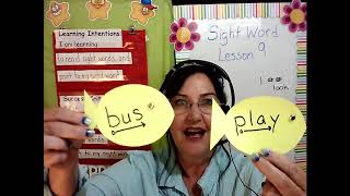 Sight Words Lesson 9