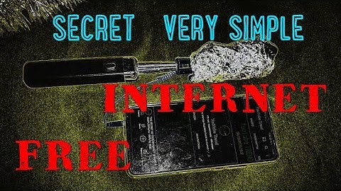 THE SECRET OF FREE INTERNET IS VERY SIMPLE!Works 100% by 2022