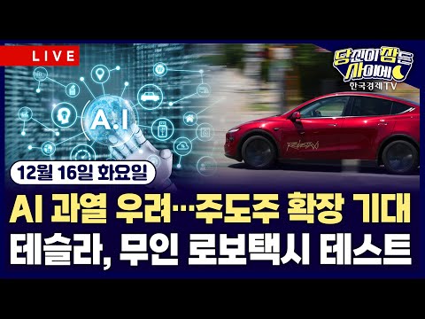 [🔴12/16 #당잠사] AI 피로감 순환매 지속 | 테슬라, 무인 로보택시 테스트 소식에 강세 | #테슬라 #엔비디아 #브로드컴