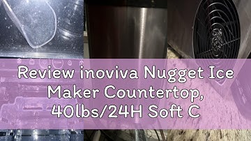 Review inoviva Nugget Ice Maker Countertop, 40lbs/24H Soft Chewable Pellet Ice Machine with Self-Cle
