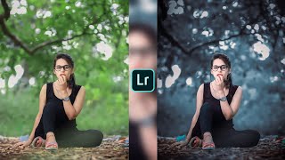 Lightroom mobile dark navy blue effect photo editing tutorial || preset download free screenshot 5