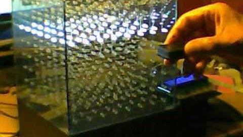 LED cube with accelerometer