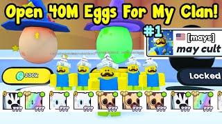I Opened 40M Eggs With 6 Accounts To Win Clan Battle In Pet Simulator 99!