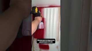 Окраска стеновых панелей аппаратом Tecmaster T1200