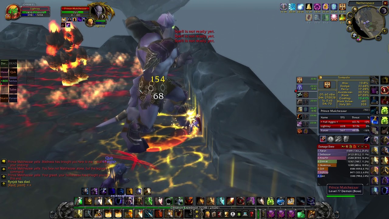 Prot Paladin tanking Prince Malchezaar