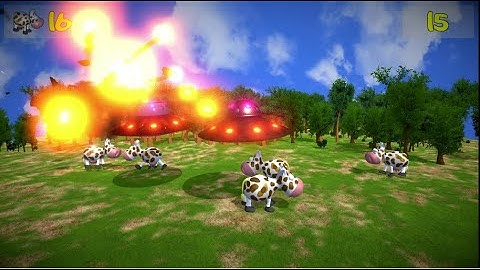 Interactive floor games . Save cows