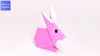 【Neil Lin】Easy Origami Rabbit Tutorial  How to Make a Paper Rabbit