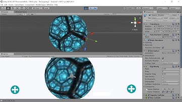 spin or rotation around the sphere - unity