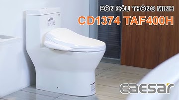 CAESAR CD1374 TAF400H - Bộ bồn cầu 1 khối kết hợp nắp rửa điện tử thông minh - VUATHIETBI.COM