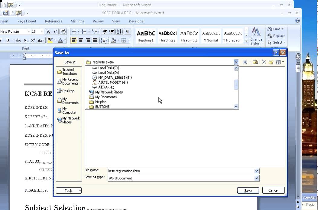 saving a file save as command - YouTube