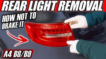 How to Change Rear Tail Brake Light - Audi A4 S4 RS4 ( B8 B8.5 B9 ) 2008-2020
