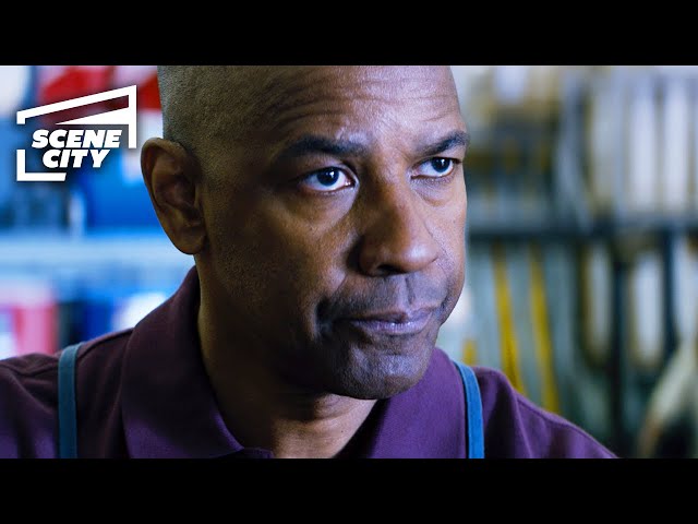 The Equalizer: Store Robbery Scene (DENZEL WASHINGTON SCENE) | With Captions class=