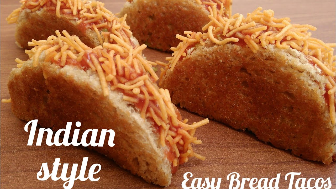 Indian style Easy Bread Tacos | Quick & Easy Party snacks - YouTube