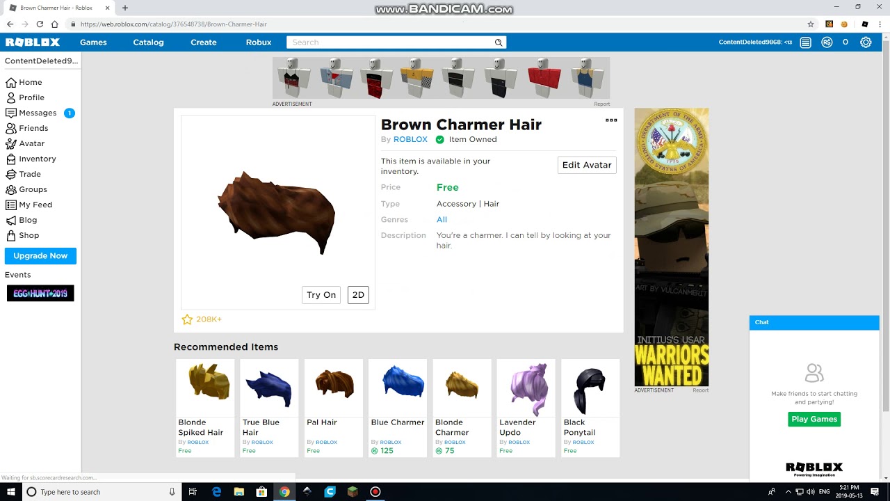 Heres A Free Account On Roblox 2 Youtube - blue charmer roblox