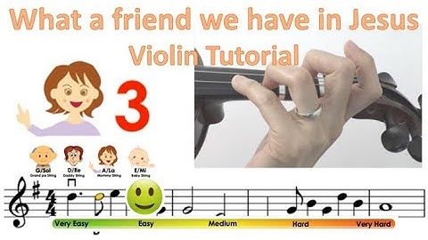 What a friend we have in Jesus sheet music & violin finger pattern tutorial | Easy level | HTP TV