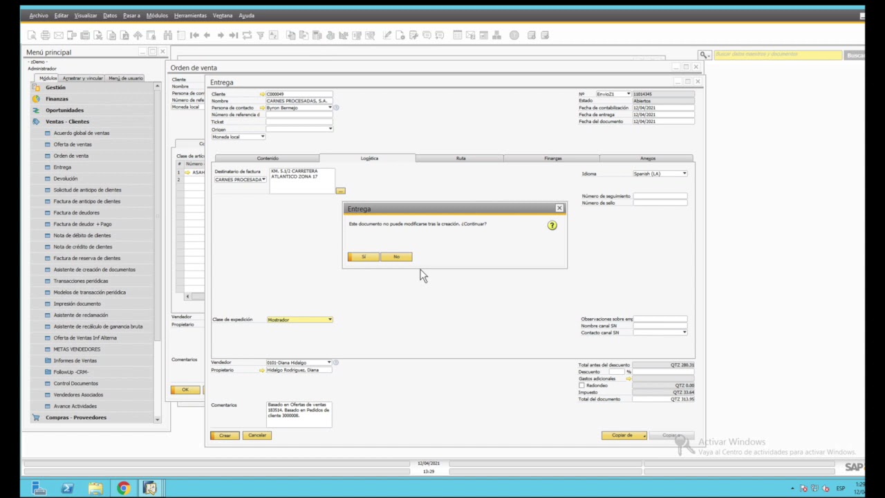 PROCESO VENTAS PARCIALES