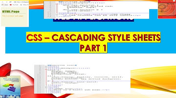 Cascading Style Sheets Part 1 - Web Application
