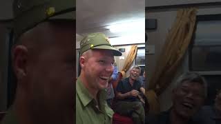 Arm Wrestling Ex Viet Cong On Train 🇻🇳