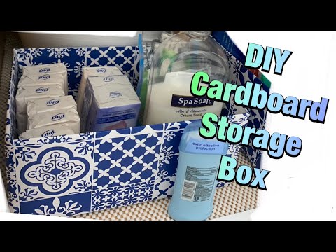 Bathroom storage box DIY | how to make a storage box | cardboard box organization toiletries