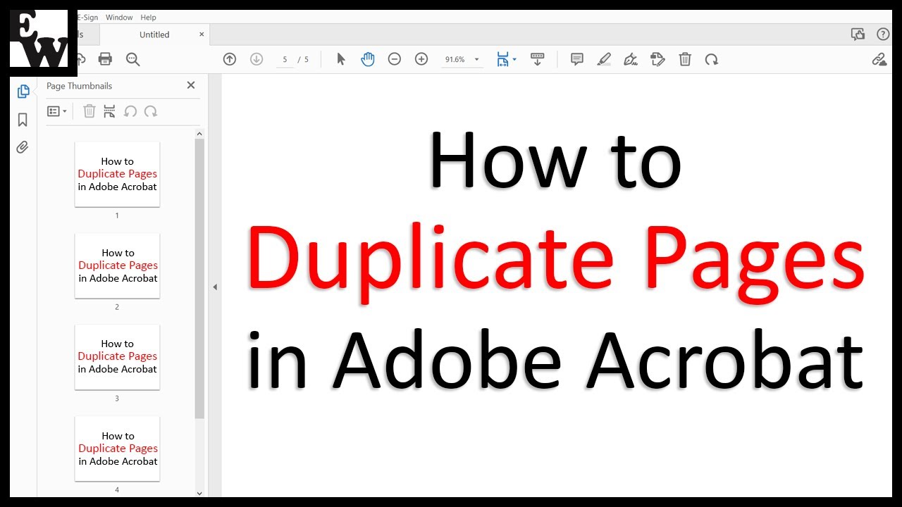 How to split a one page PDF into multiple pages using Adobe Acrobat Pro DC  