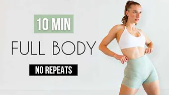 10 MIN FULL BODY HIIT - No Equipment, At Home Workout thumbnail