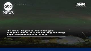 Time-lapse footage captures aurora lighting up Manitoba sky