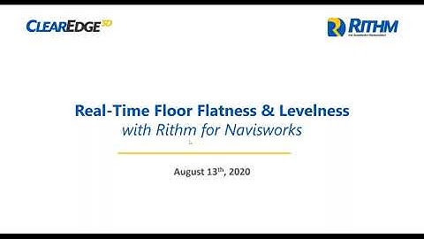 Real Time Floor Flatness & Levelness with Rithm for Navisworks Webinar