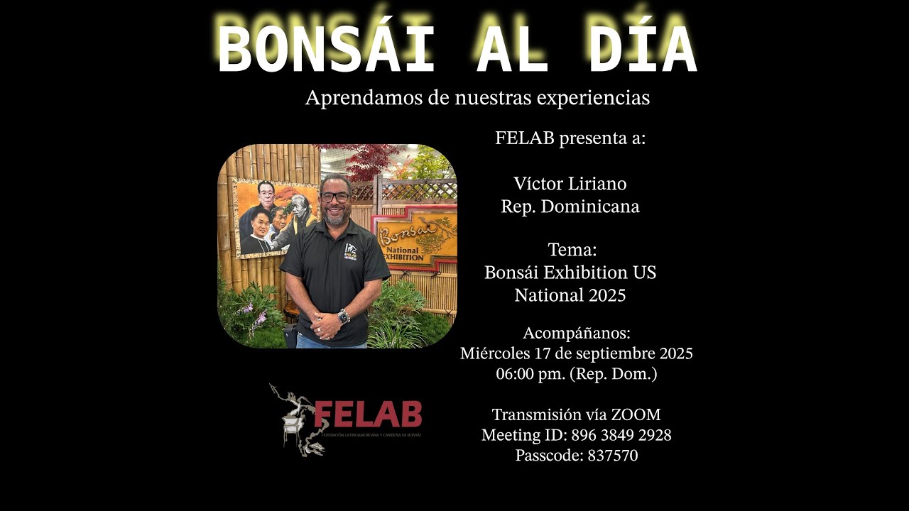 Bonsai Exhibición US National 2025 presentado por Victor Liriano