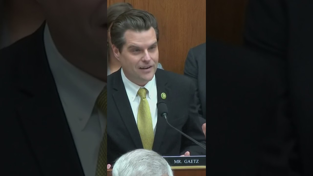 Tense moment Rep. Matt Gaetz asks if DOJ told Biden to ‘knock it off’ #Shorts
