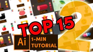 top 15.2  - 1 minute tutorial in adobe illustrator for beginner