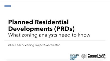 NZA Tutorial: Planned Residential Developments (PRDs)