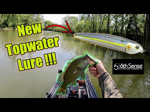 Trying a NEW Topwater Lure on the RIVER!, 6th Sense Dogma 100, Indiana  River Fishing