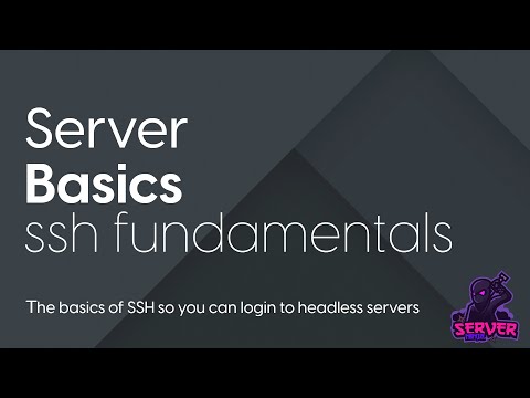 Learn the basics of SSH so you can login to headless servers