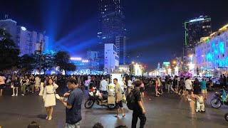 Downtown Ho Chi Minh City (Saigon) Vietnam on Saturday Night | Nguyễn Huệ Street to One Saigon by ActionKid 3,621 views 2 weeks ago 33 minutes