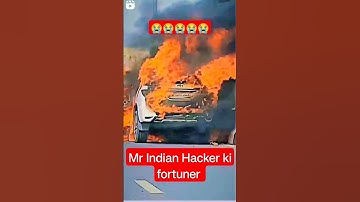 Mr Indian Hacker ki fortuner status || fortuner live accident 😭#shorts #cars #reels #mrindianhacker