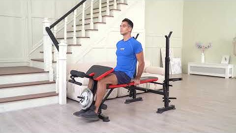 OPPSDECOR 6 in 1 660lbs Weight Bench Set with Squat Rack, Bench Press Set with Barbell Rack