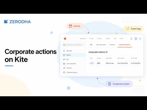 How to track corporate actions on Kite?