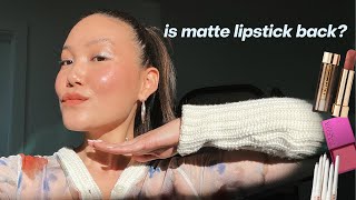 Merit Matte Signature Lipstick, Basma Cream Blush & Foundation, Freck Lip Liners, many lip combos
