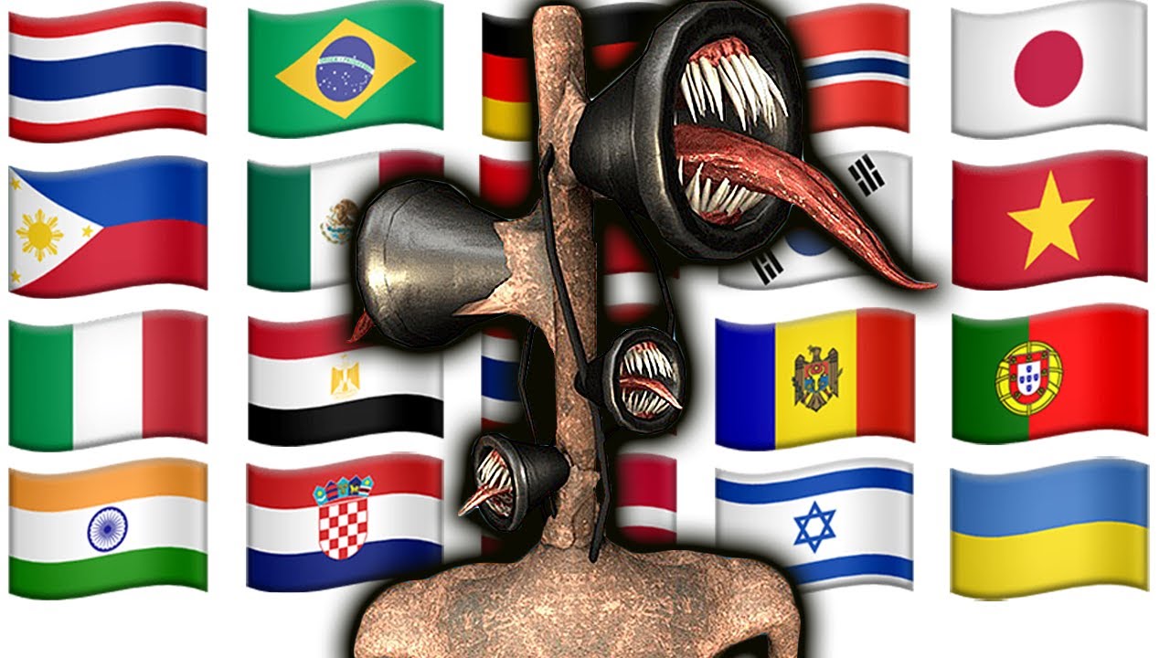 Siren Head in different languages meme YouTube