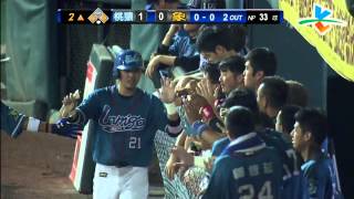 20130815 CPBL 猿VS象 2上 黃浩然安打 桃猿先馳得點