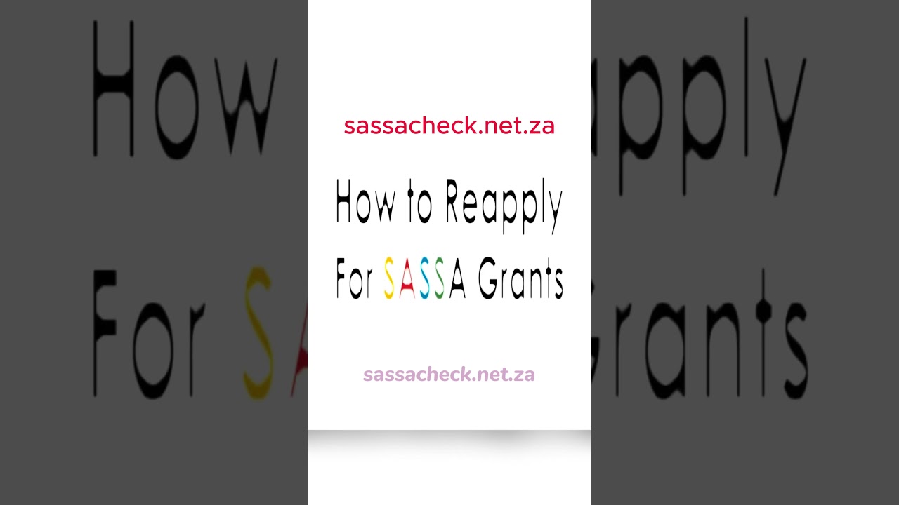 How To Reapply For Sassa Grant 🇿🇦 