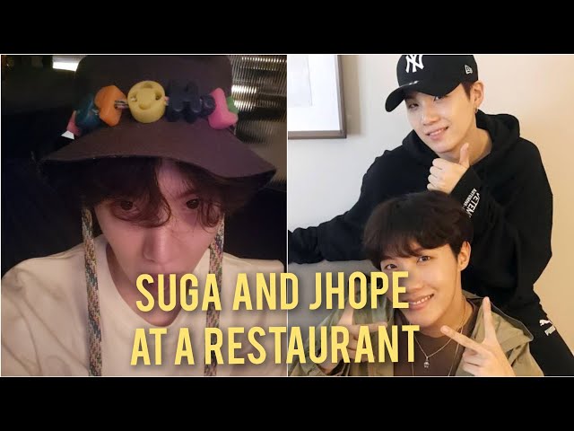 Jhope posted on weverse, Suga hangs out with jhope or BTS? class=