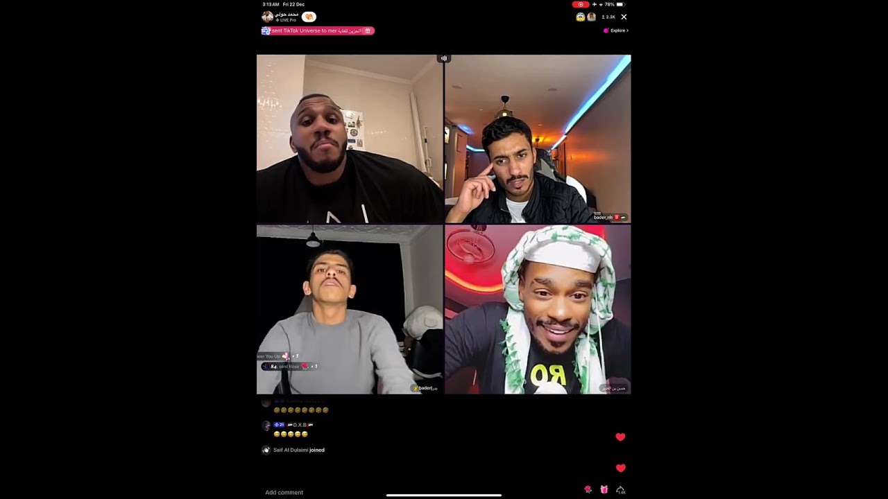 لايف تيك توك محمد حولي