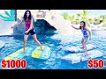 $50 vs $1000 WALKING ON WATER CHALLENGE!