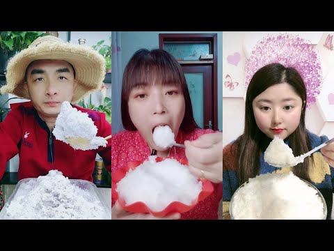 【ASMR】Squeaky Ice Bites Fluffy White Ice 【咀嚼音】氷を食べる音 얼음먹방【Crunchy Sound】SATISFYING MUKBANG P93